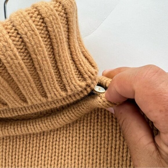 🩷 Zara - Women's Merino Wool Cut Outs Limited Edition Sweater - Brown. Size:XS-S - Picture 12 of 16